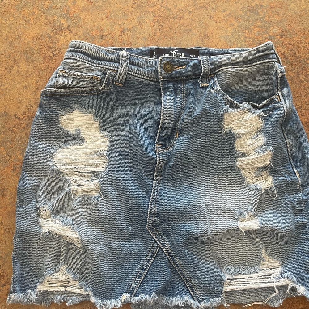 Hollister denim skirt